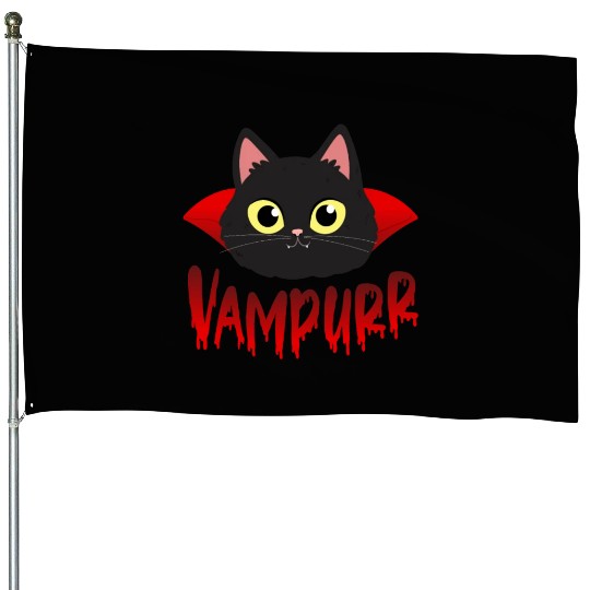 Vampurr | Cat Lover Gift | Halloween Gift | Cat House Flags