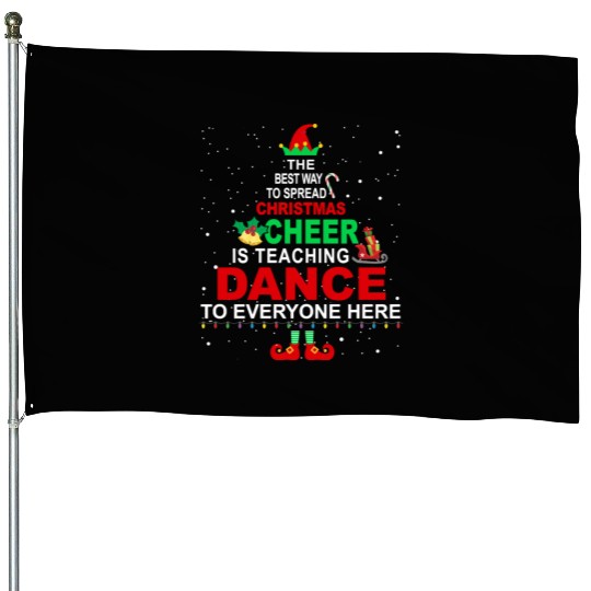 Dance Teacher Christmas House Flags Elf Cheer House Flags