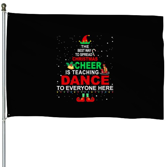 Dance Teacher Christmas House Flags Elf Cheer House Flags