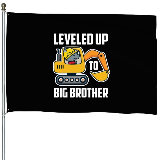 Excavator Offspring Brother Son Nephew Gift House Flags