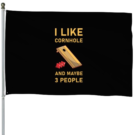 I like cornhole and maybe 3 people - Bean Bag Toss House Flags