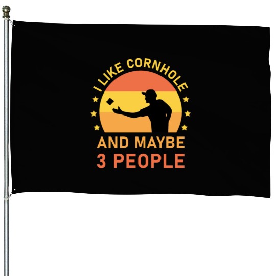 I like cornhole and maybe 3 people - Bean Bag Toss House Flags