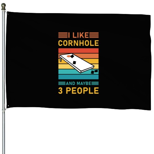 I like cornhole and maybe 3 people - Bean Bag Toss House Flags