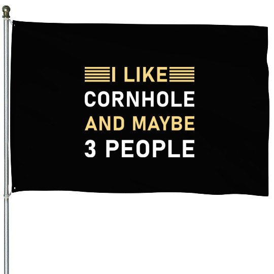 I like cornhole and maybe 3 people - Bean Bag Toss House Flags