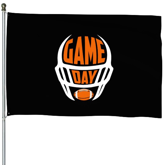 American Football Game Day Essentials Helmet House Flags
