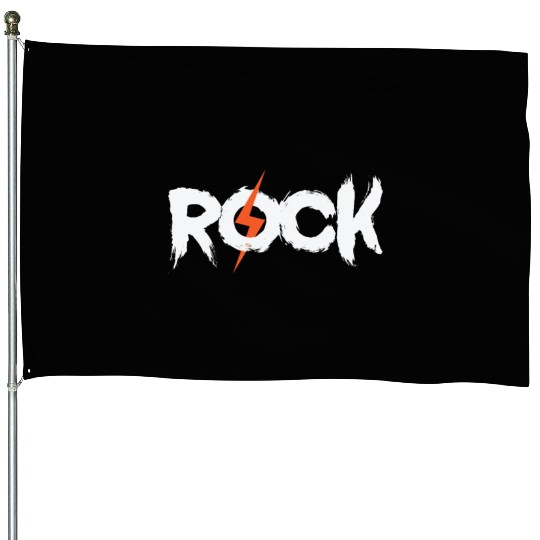 Rock Music Style Genre Guitar Rock Band House Flags
