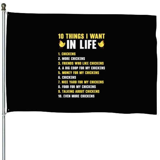 Chicken Agriculture Chicken Lovers Farming House Flags