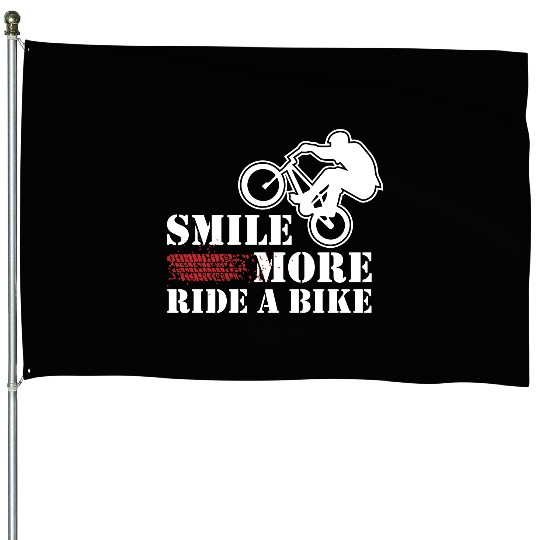 Ride A Bike House Flags