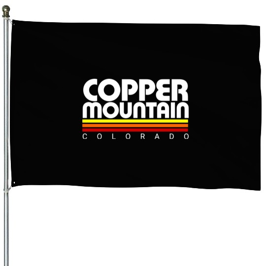 Retro Copper Mountain Colorado House Flags