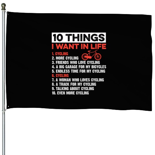 Cycling Riders Cyclist Bicycle Mountain Cycling House Flags