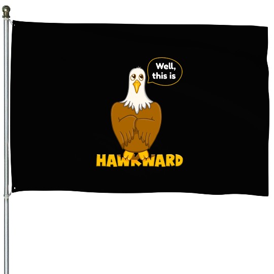 Hawk Word Pun for Animal Lovers House Flags
