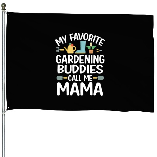 Gardening Mama Gardener House Flags