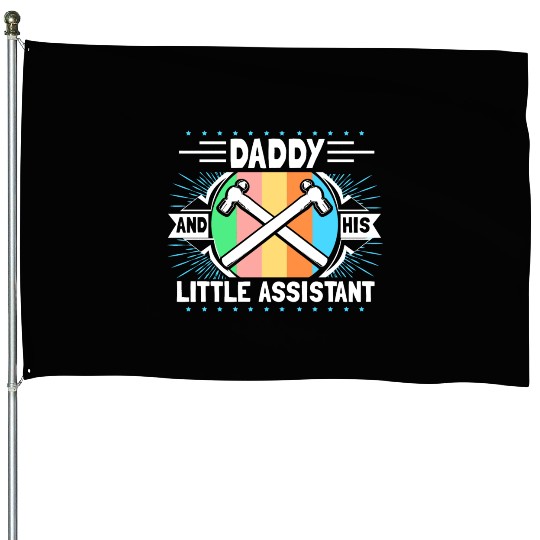 Father Son Newborn Family Gift Idea House Flags