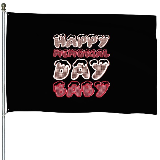 Happy Memorial Day Baby House Flags