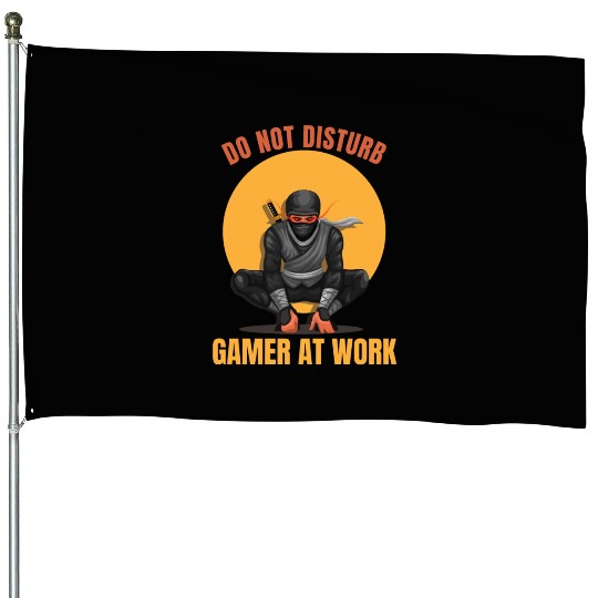 Do Not Disturb Gamer At Work-Gaming Lover House Flags