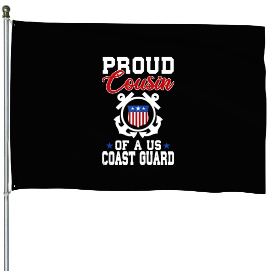 Proud US Coast Guard Cousin House Flags