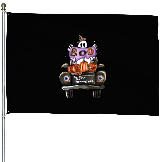 Boo Tis the season sublimation Halloween House Flags