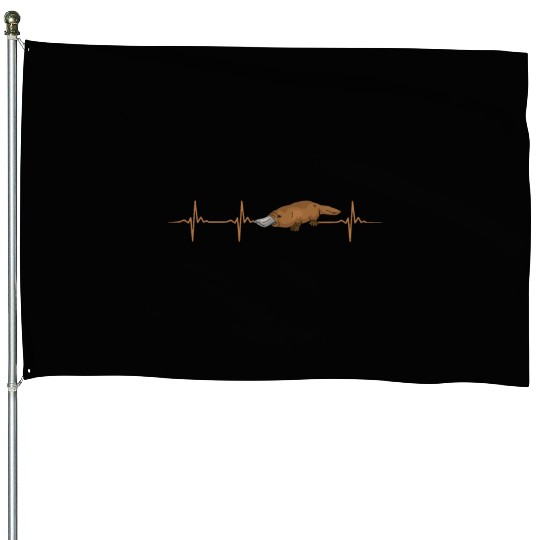 Platypus Heartbeat House Flags