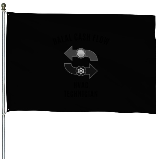 Halal Cash Flow - HVAC Black House Flags