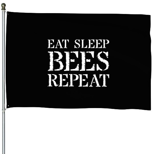 Beekeeper House Flags Gift For Beekeeping Eat Sleep