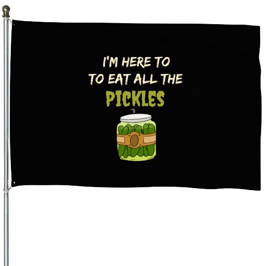 I'm here to eat all the pickles House Flags funny pickle