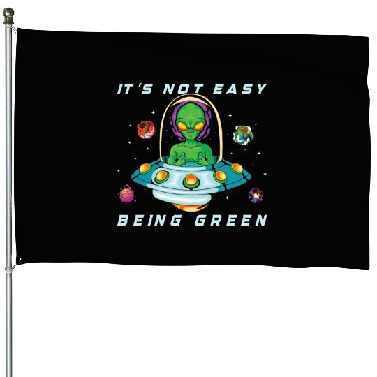 Alien Extraterrestrial Area 51 UFO Space Geek Gift House Flags