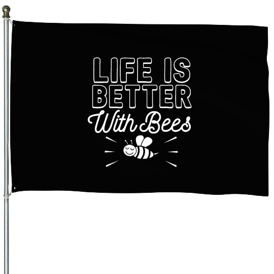 Funny bee design nature lover gift House Flags