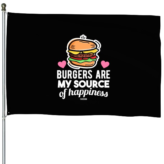 unhealthy delicious fast food burger House Flags