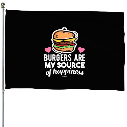 unhealthy delicious fast food burger House Flags
