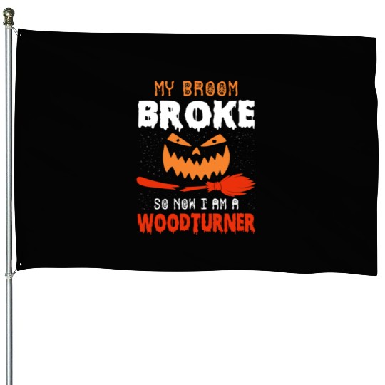 Funny Running Witch Halloween Costum House Flags