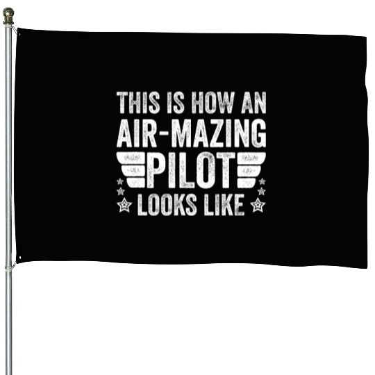 Aircraft Pun Airmazing Pilot - Airline Pilot House Flags