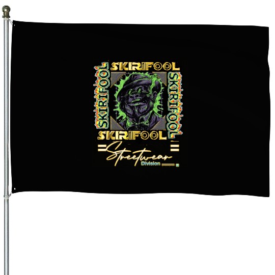 The GoRilla In Me Boss Skirifool design House Flags