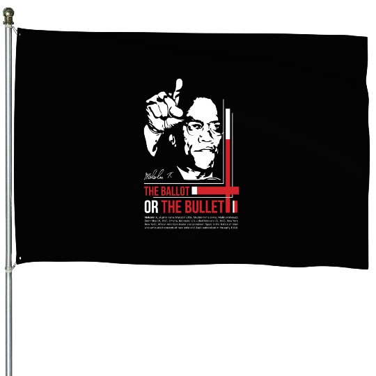 MALCOLM X Motivation quote House Flags