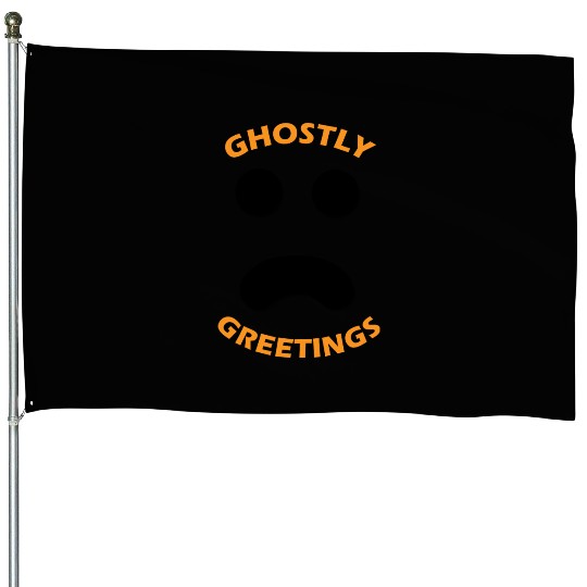 Ghostly Greetings, Halloween Ghostly Greetings House Flags