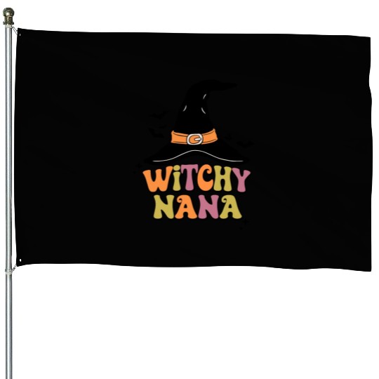 Witchy Mama Halloween Grandma House Flags