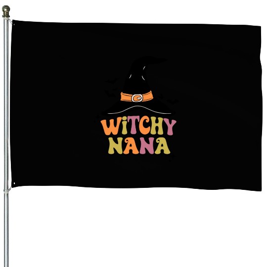 Witchy Mama Halloween Grandma House Flags