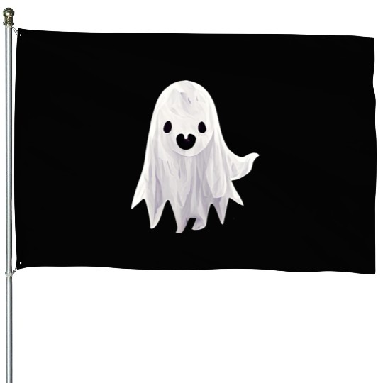 Ghost Halloween House Flags