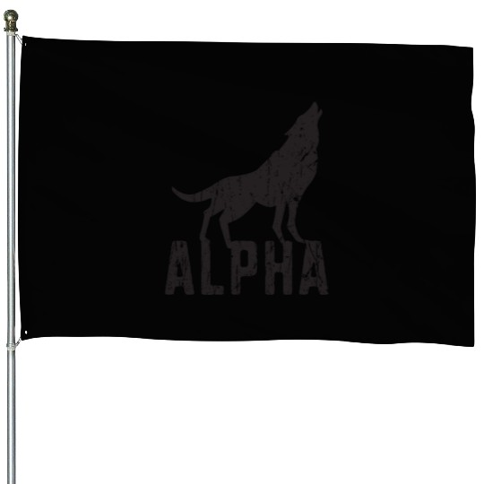 Alpha - wolf lover House Flags