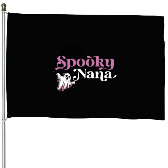 Cute Spooky Auntie Halloween Aunt House Flags