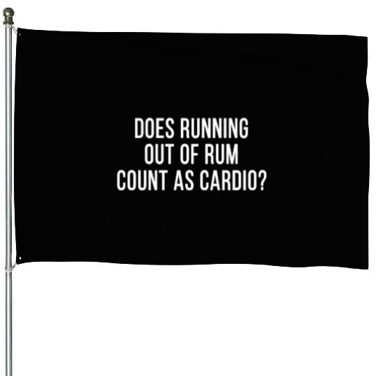 Funny Rum Fan Cocktails Anti Workout Exercise Gym House Flags