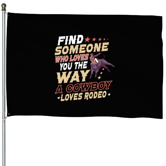 Rodeo Bull Riding Livestock Show Farmer Cattle House Flags