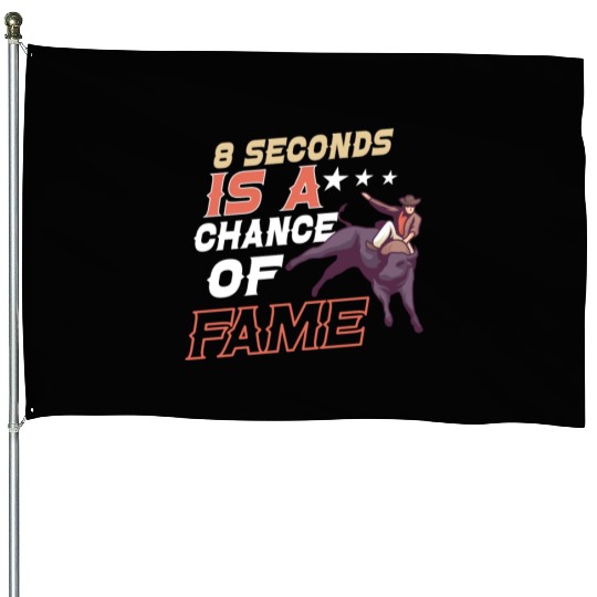 Rodeo Bull Riding Livestock Show Farmer Cattle House Flags