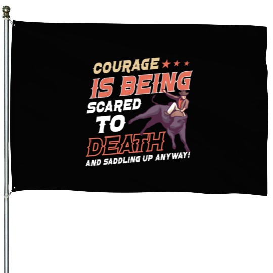 Rodeo Bull Riding Livestock Show Farmer Cattle House Flags