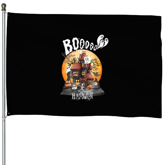 booooooooooo halloween town House Flags