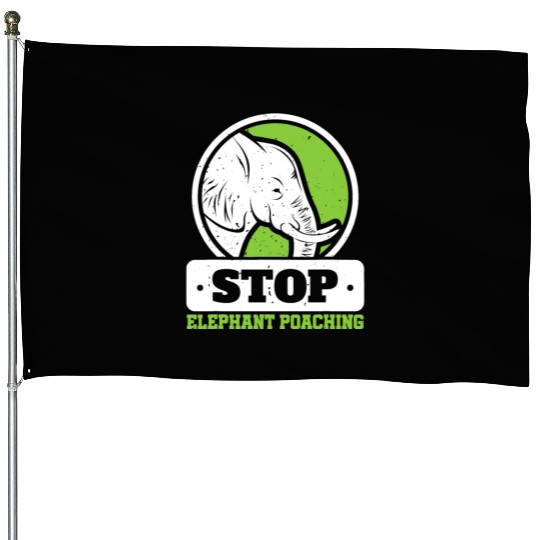 Save The Elephants Stop Elephant Poaching Endanger House Flags