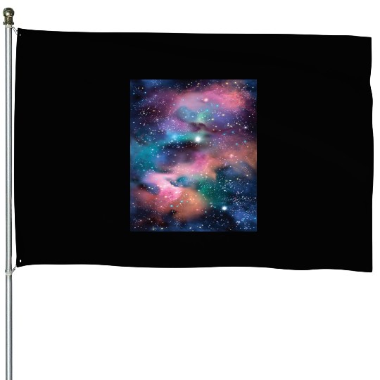 Space astronaut science planets astronomy design House Flags