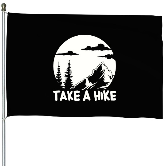 Hiking Go Mountaineering Hiking Tour Hiking Day House Flags