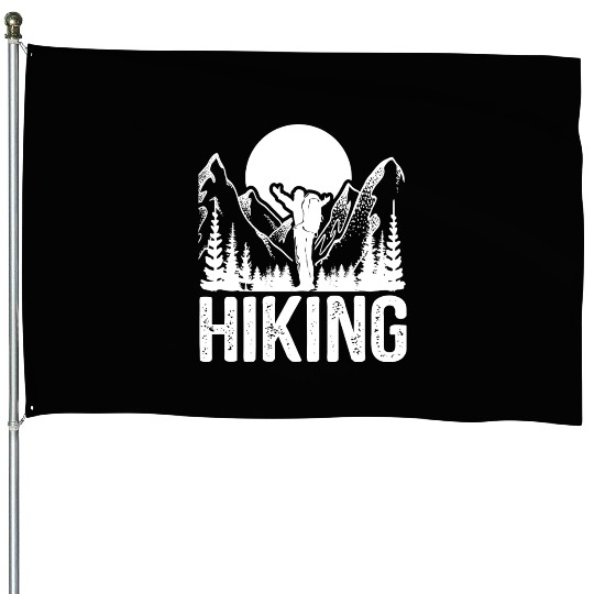 Hiking Go Mountaineering Hiking Tour Hiking Day House Flags