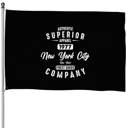 New York City Born In 1977 Vintage Birthday House Flags