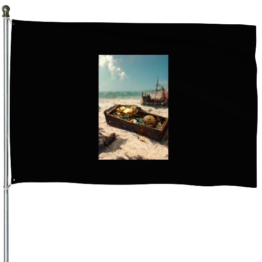 Pirate Treasure House Flags